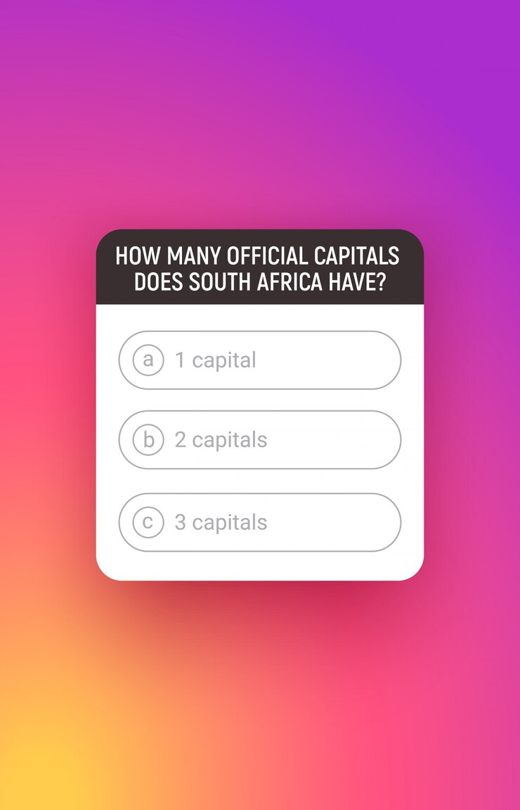 Vector story quiz, social media element interface. poll window with answer option.