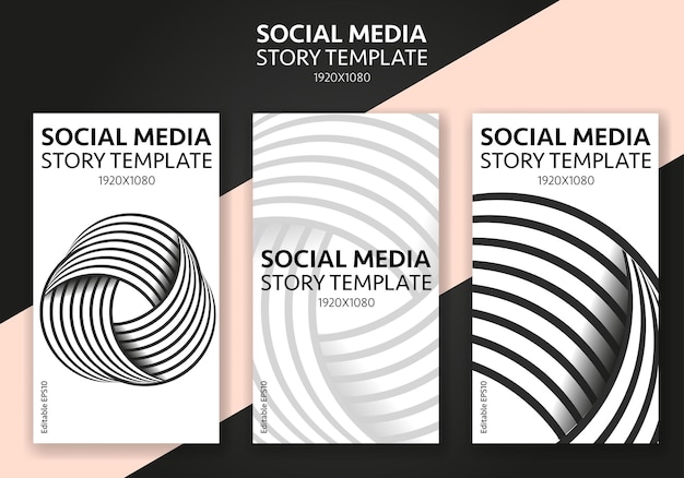 Шаблон истории для социальных сетей - редактируемый дизайн обложки истории для бизнеса