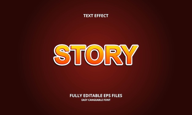 story text effect design template