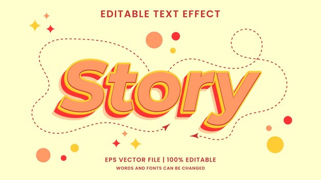 Story text effect retro style