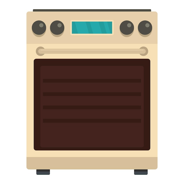 Vector stove oven icon flat illustration of stove oven vector icon for web