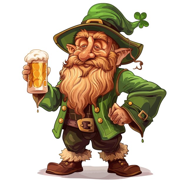 StPatrick_Day__Irish_gnome_with_beerCartoon