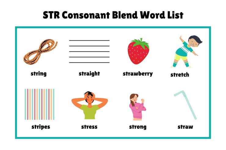 Vector str consonant blend word list