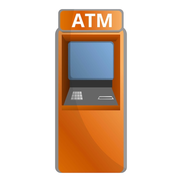 Straat ATM icoon Cartoon van straat ATM vector icoon voor webontwerp geïsoleerd op witte achtergrond