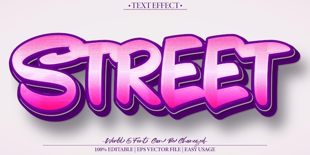 Straat Vector Text Effect Bewerkbaar Alphabet Urban Street Grafitti Spray Splash Hip Hop Station