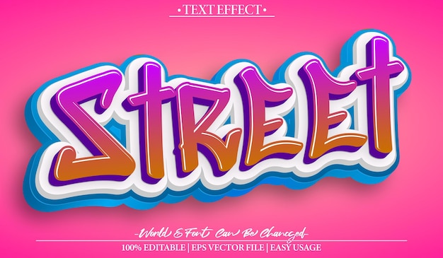 Straat Vector Text Effect Bewerkbaar Alphabet Urban Street Grafitti Spray Splash Hip Hop Station
