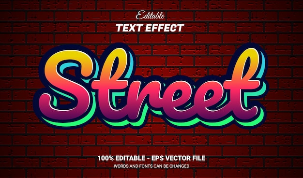 straatgraffiti bewerkbaar teksteffect