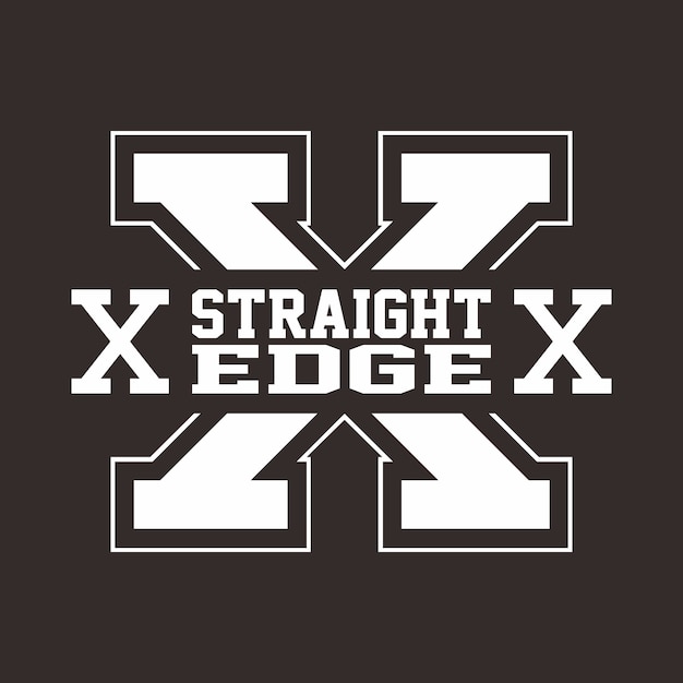 straight edge hardcore teken