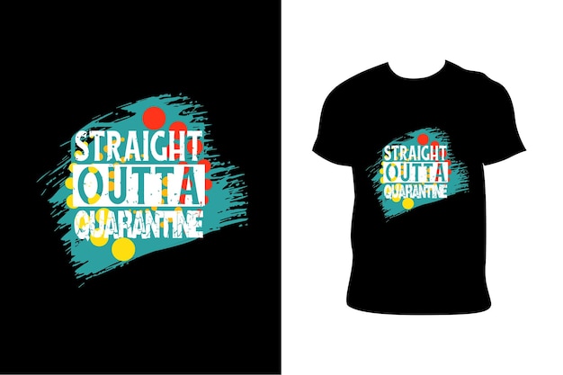 Straight Outta Quarantine kunnen we vechten tegen coronavirusmasker survivalcovid19 Funny Tshirt Design