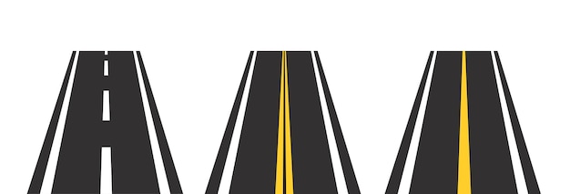 Vector straight road. travel concept vector illustration