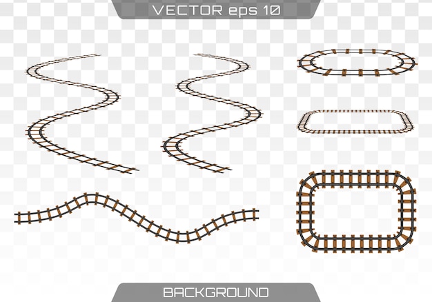 Vector straight tracks decoration