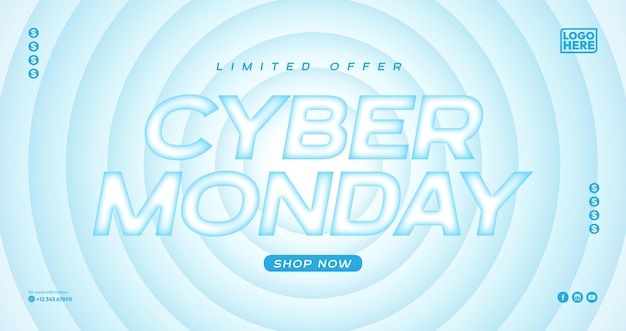 Stralende Cyber Monday-bannerontwerpen