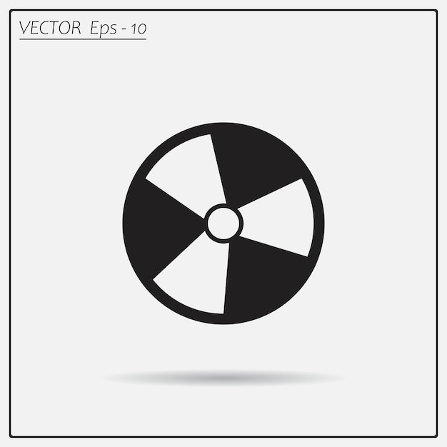 Stralingssymbool Vectorillustratie op een lichte achtergrond Eps 10