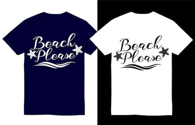 Strand alsjeblieft T-shirt ontwerp