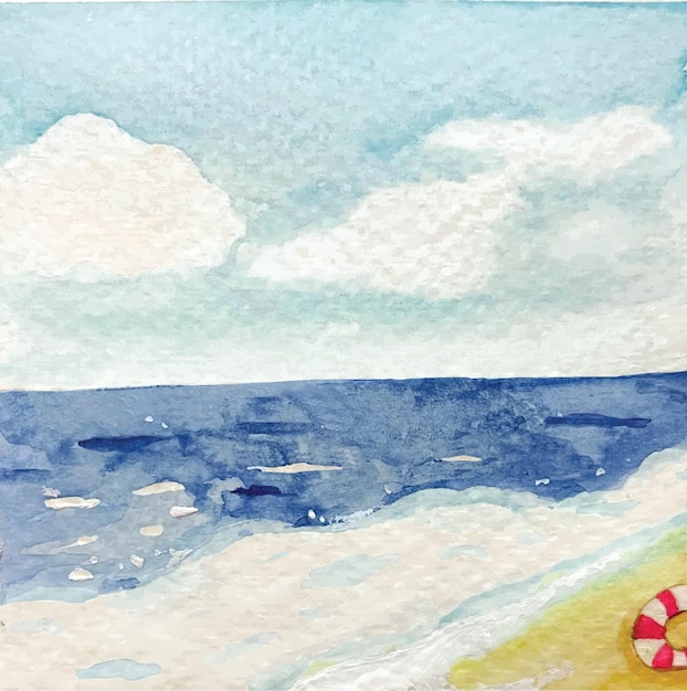 Strand in aquarel