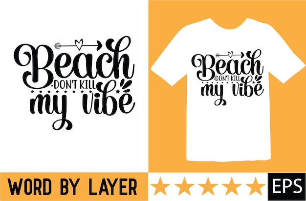 strand svg t-shirt ontwerp