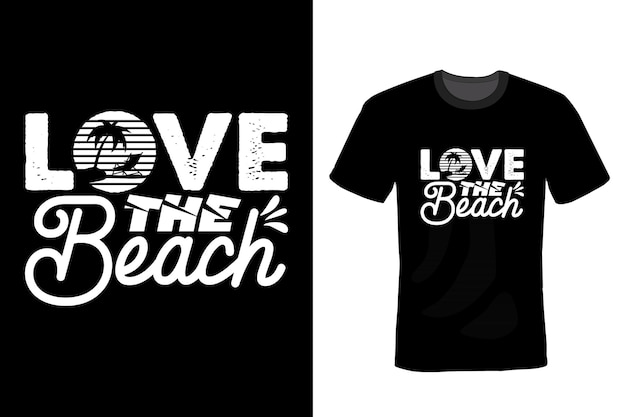 Strand T-shirt ontwerp typografie vintage