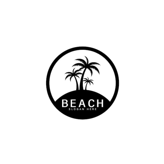 Strand zomer logo vector illustratie