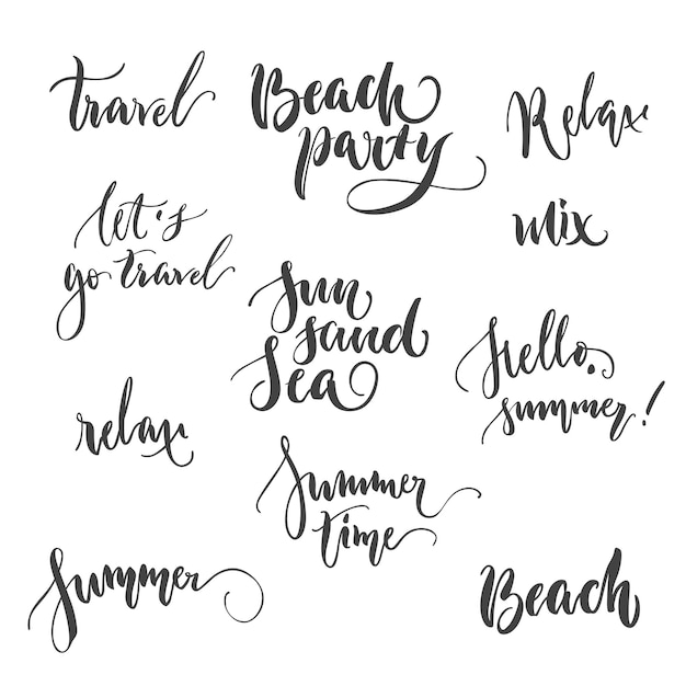 Strandletters geïsoleerd