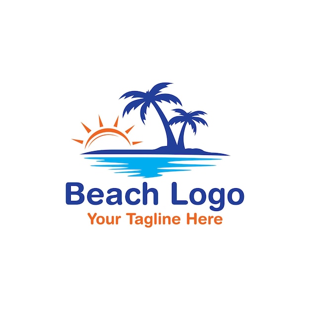 Strandlogodesignvector