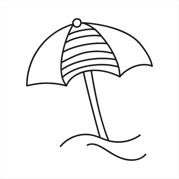 Strandparasol in Doodle-stijl