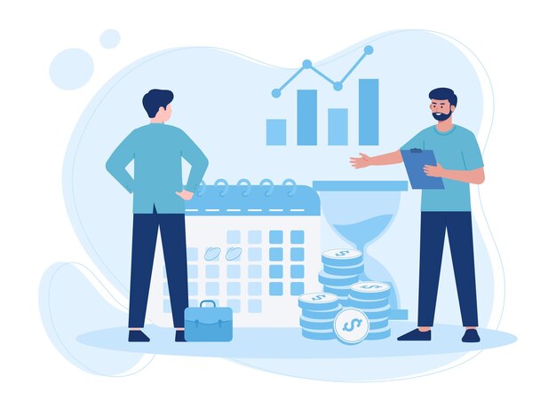 strategic business planning concept flat illustration