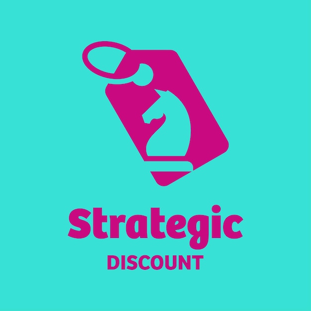 Vettore logo di sconto strategico