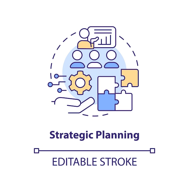 Strategic planning concept icon