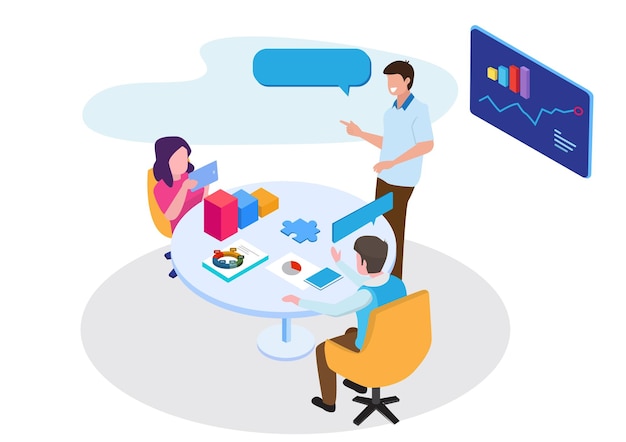 Strategic project management and financial reports Consulting team Collaboration concept with peop