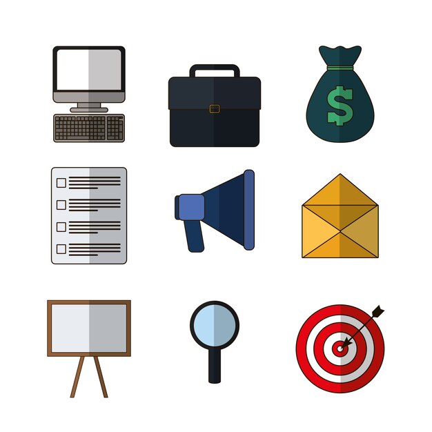 strategy icon set