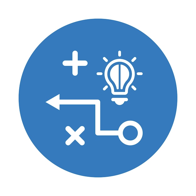전략 계획 아이콘 파란색 디자인