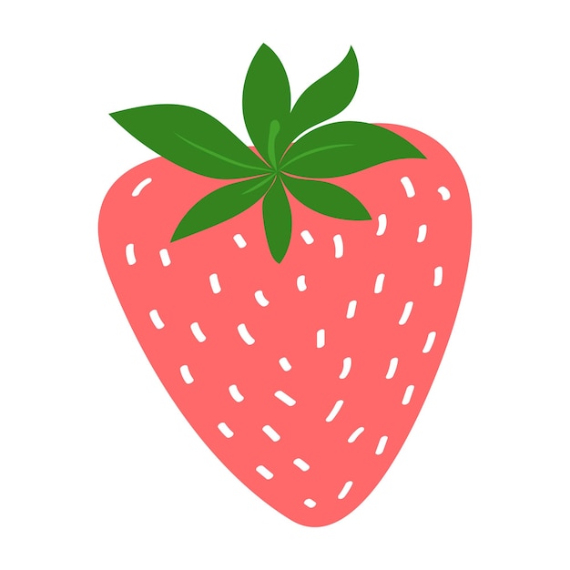흰색 배경에 딸기 벡터 그래픽 일러스트 채식 카페 인쇄 포스터 엽서 천연 유기농 디저트 달콤한