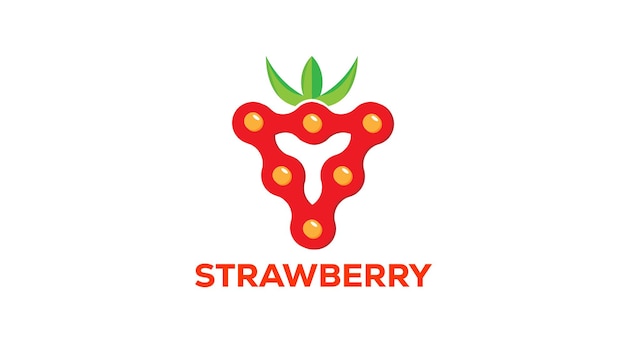 Vector strawberry beautiful unique logo design