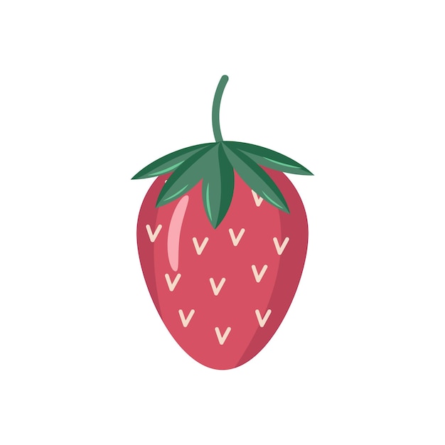 Strawberry berry on a white background vector illustration