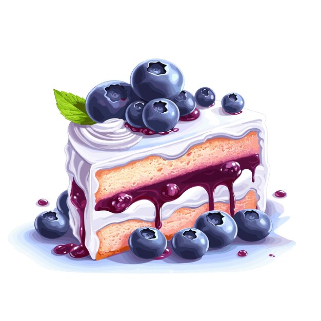 Vector strawberry cake colorful fruit sweet yummy cake