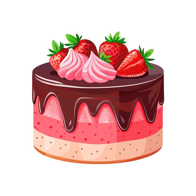 Strawberry Cake Vector illustratie 2