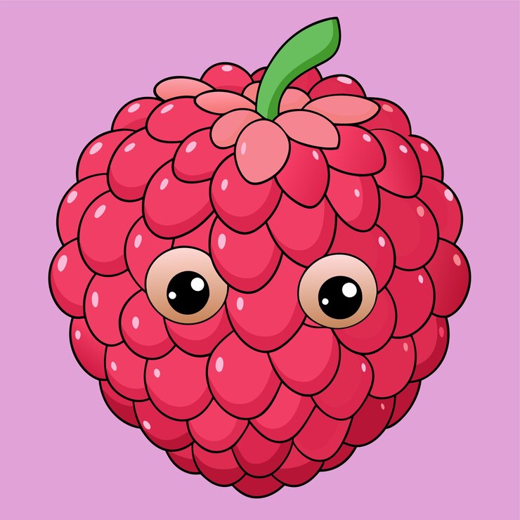 Vector strawberry cartoon icon illustration food fruit icon concept isolated flat cartoon style