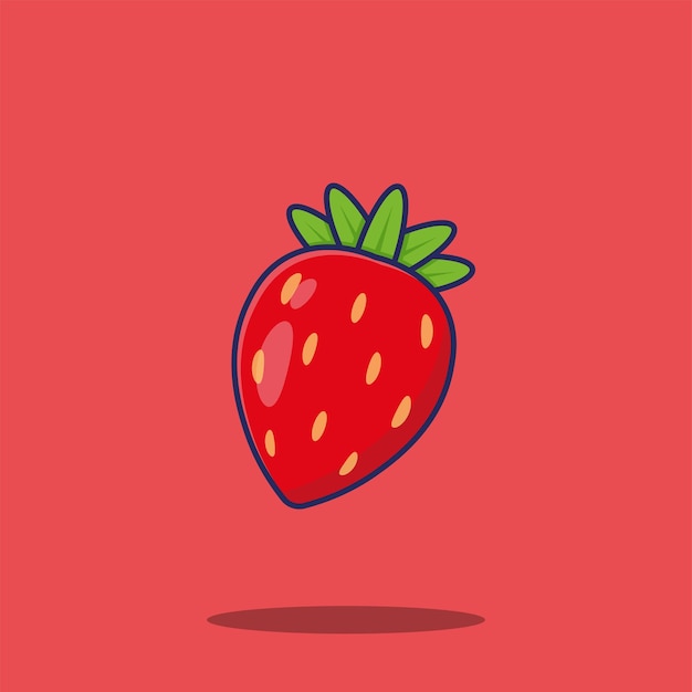 Strawberry cartoon illustration