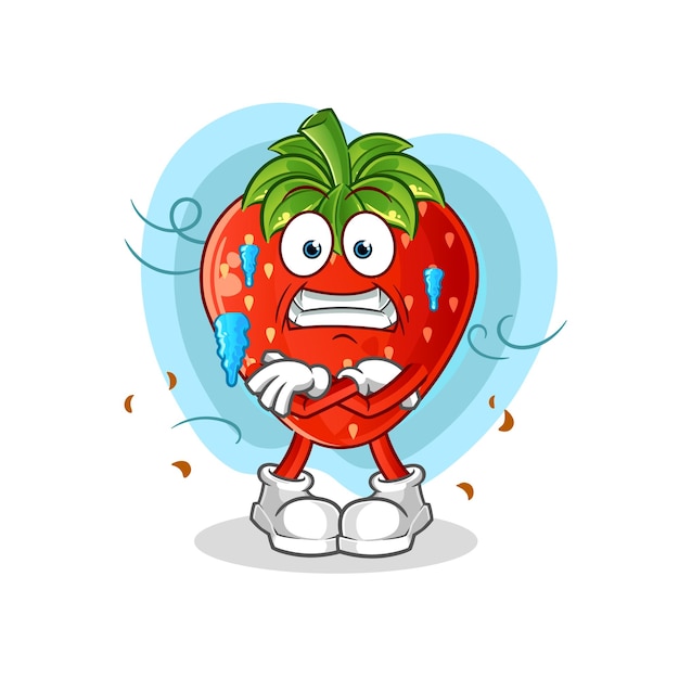 Strawberry cold illustration character vector