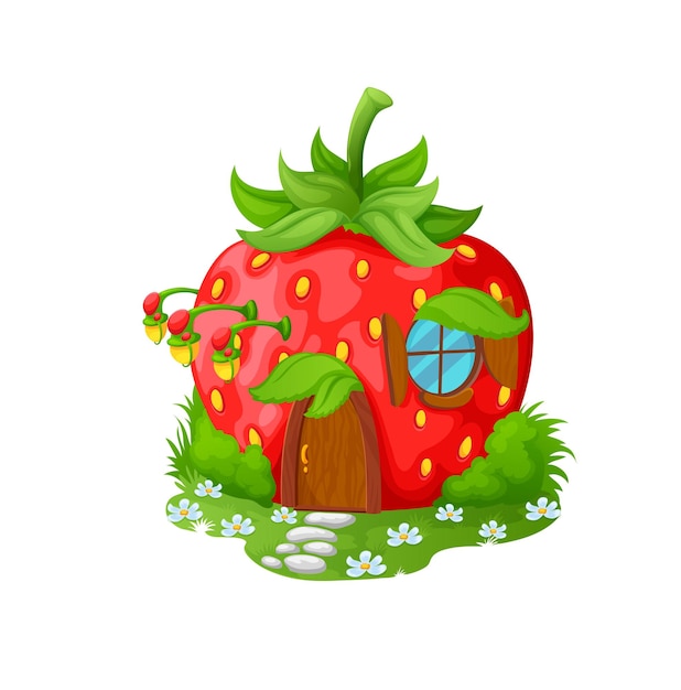 Strawberry fairytale home building of elf dwelling