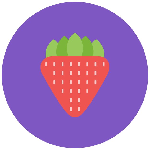 Vector strawberry flat illustration