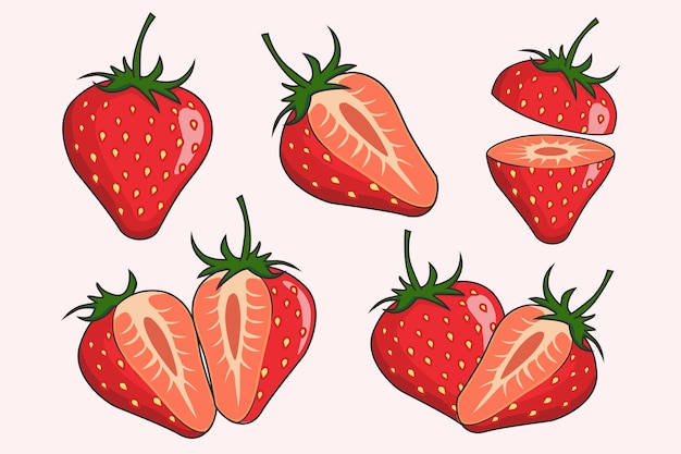 Strawberry Fruit Collections Set