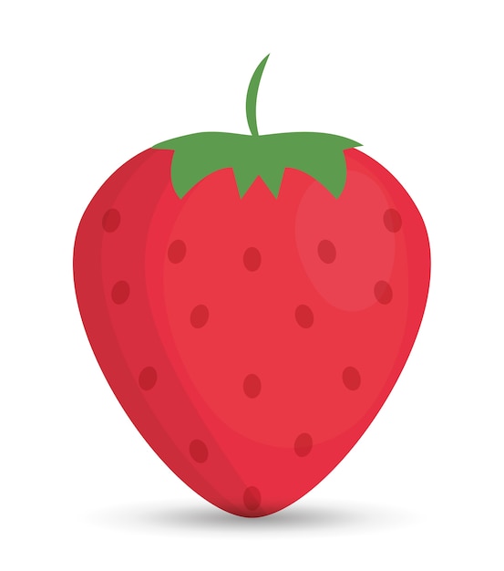 Strawberry fruit healthy organic food icon