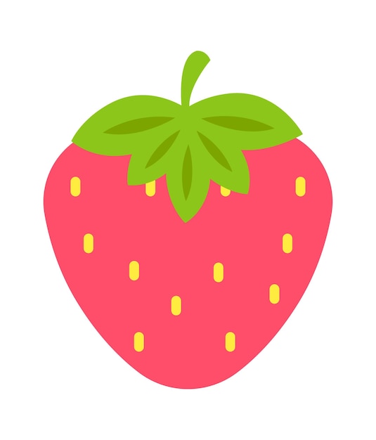 Strawberry fruit icon Vector illustration