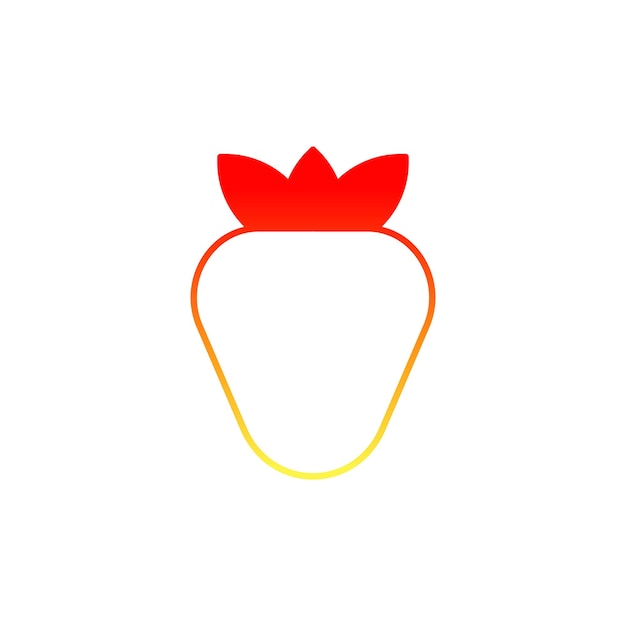 Vector strawberry fruit icon