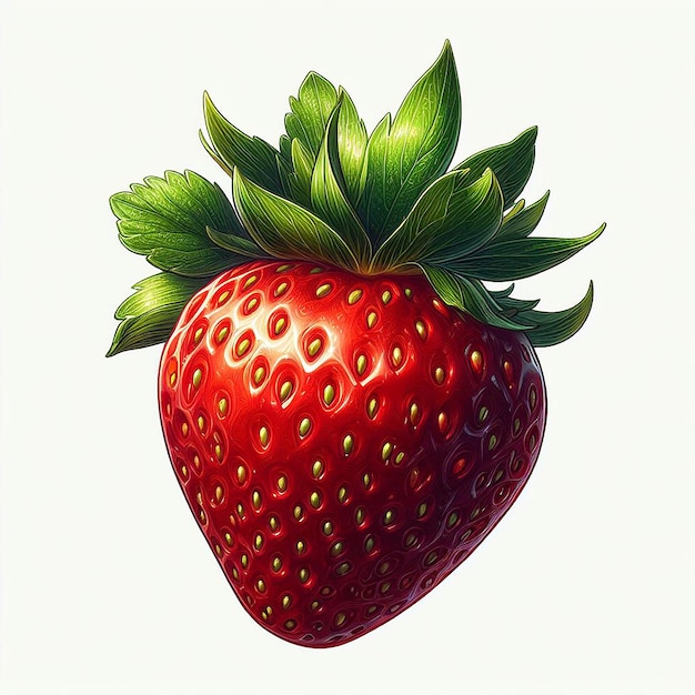 Strawberry Fruit vector illustration image wallpaper icon avatar emoji