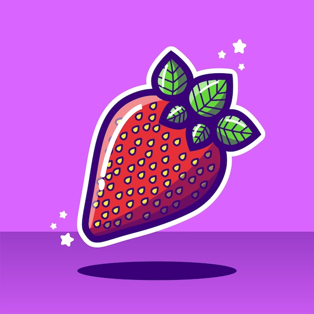 Vector strawberry fruit vector illustration