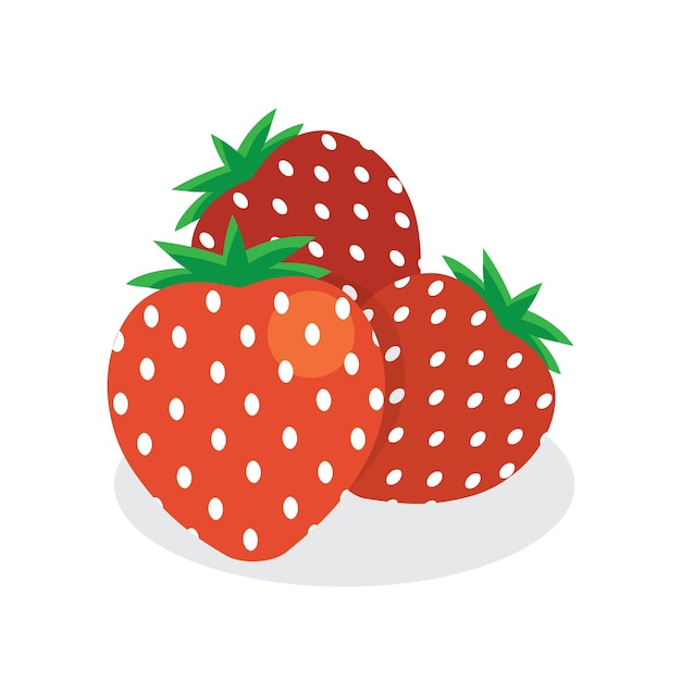 Strawberry fruits icon isolated vector illustration