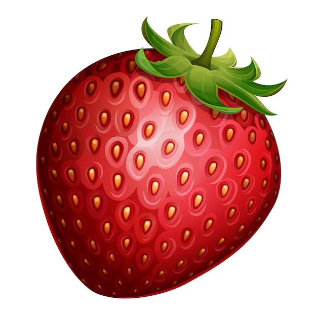 Vector strawberry icon isolated