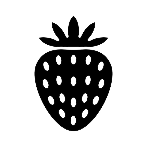 Vector strawberry icon vector ontwerp sjabloon op witte achtergrond